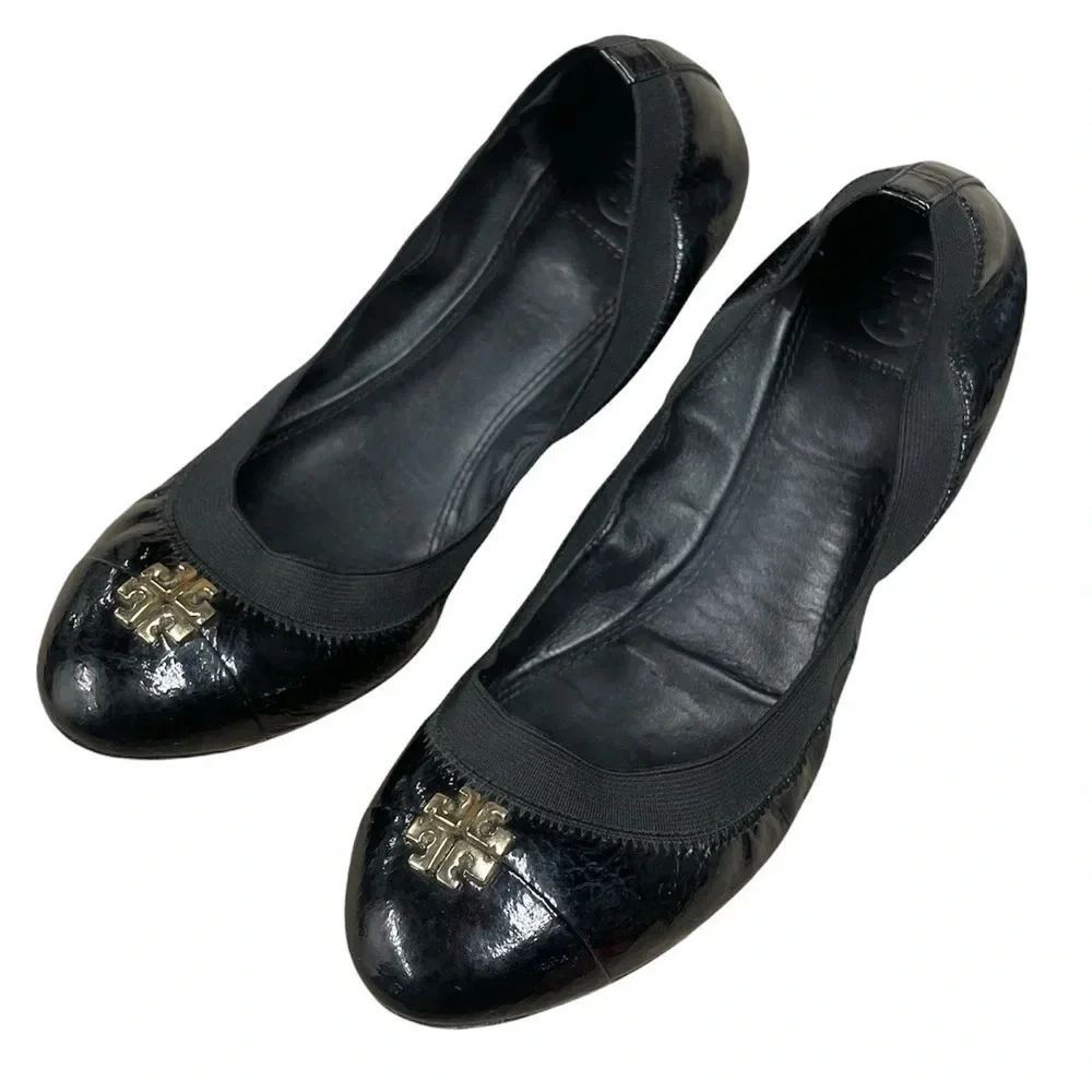 TORY BURCH Jolie Ballet Flat in Black size 8 M